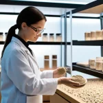 친환경 소재 시장 전망 - **"Mycelium Futures: The Bio-Innovation Lab"**
    Generate an image depicting a bright, modern, and...