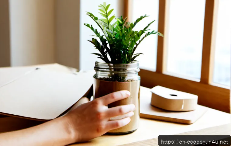 에코디자인 필수 이론 정리 - Photorealistic sustainable product design workspace, an eco-conscious designer’s hands comparing a r...